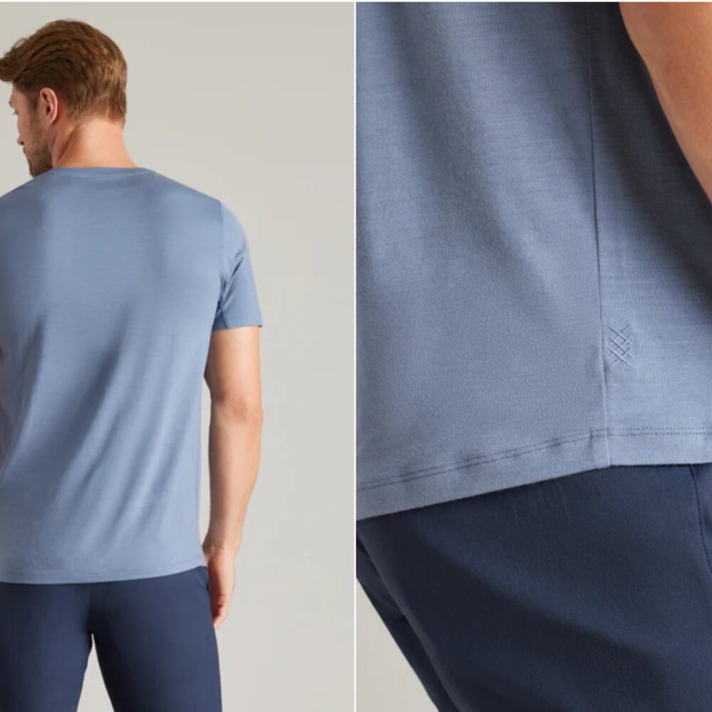 🐑👕 Rhone Modino Wool Long Sleeve Tee • Folkstone Gray • Men’s Medium • NWT • M - Picture 4 of 6